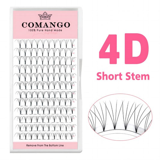 4D vorgefertigte Volumenfächer mit kurzem Stiel | CoMango®