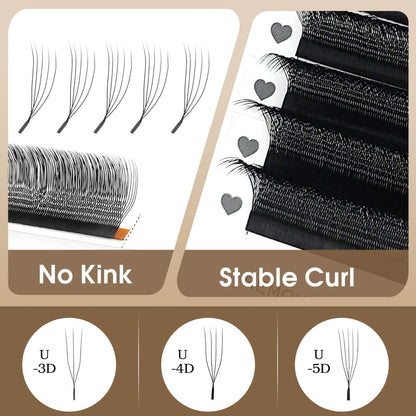 3D U-Shape Narrow Lash Extensions 0.07