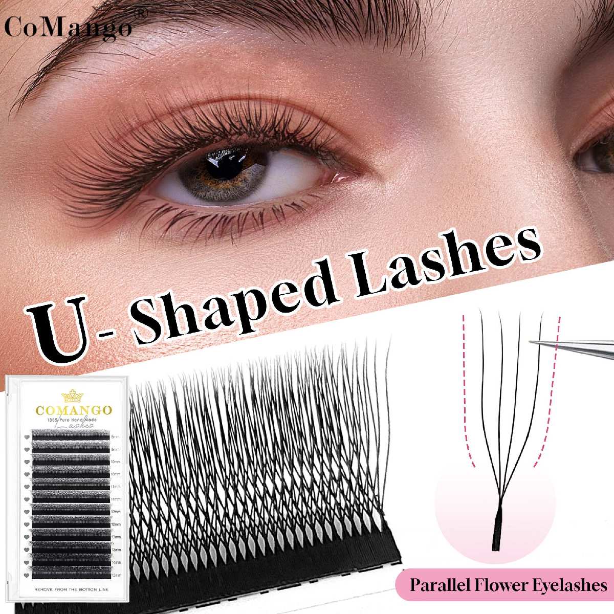 4D U-Shape Narrow Lash Extensins 0.07