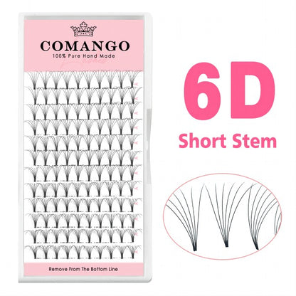 6D vorgefertigte Volumenfächer mit kurzem Stiel | CoMango®