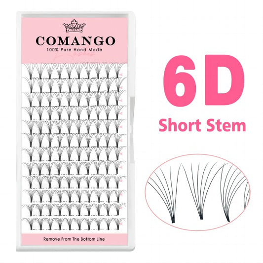 6D Short Stem Premade Volume Fans | CoMango