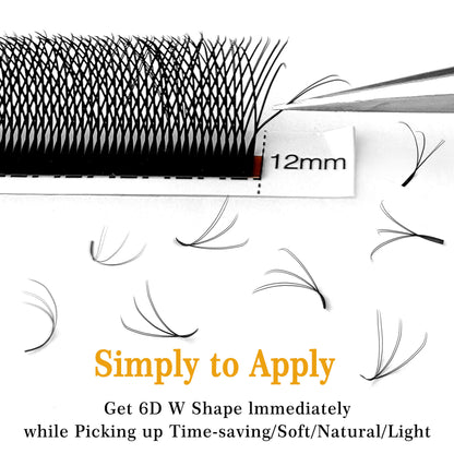 6D-W Form Wimpern Doppel 3D-W Wimpernverlängerung