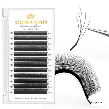 Schmale 4DW Kleeblatt-Wimpernverlängerungen 0.07