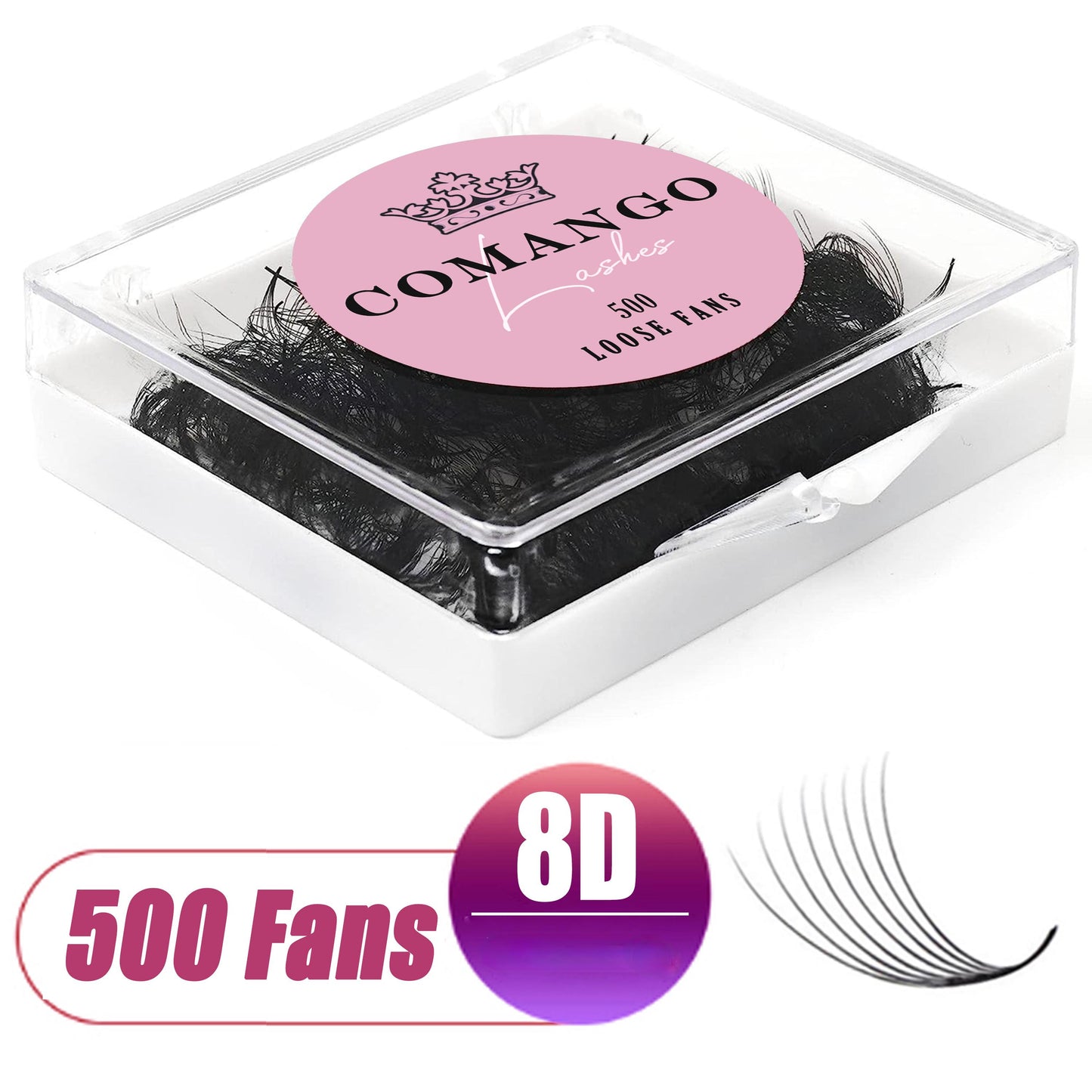500 Loose Fans Premade Fans Short Stem | CoMango