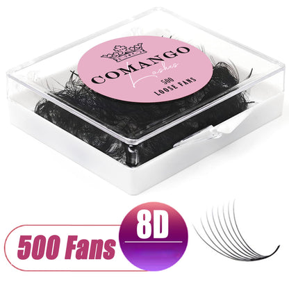 500 Loose Fans Premade Fans Short Stem | CoMango