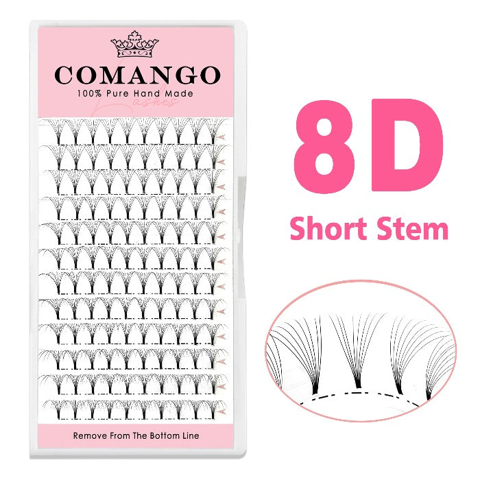 8D Short Stem Premade Volume Fans | CoMango