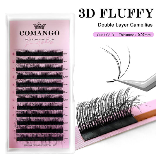 Multi-layer 3D Fluffy Camellia Wispy Lashes Extensions