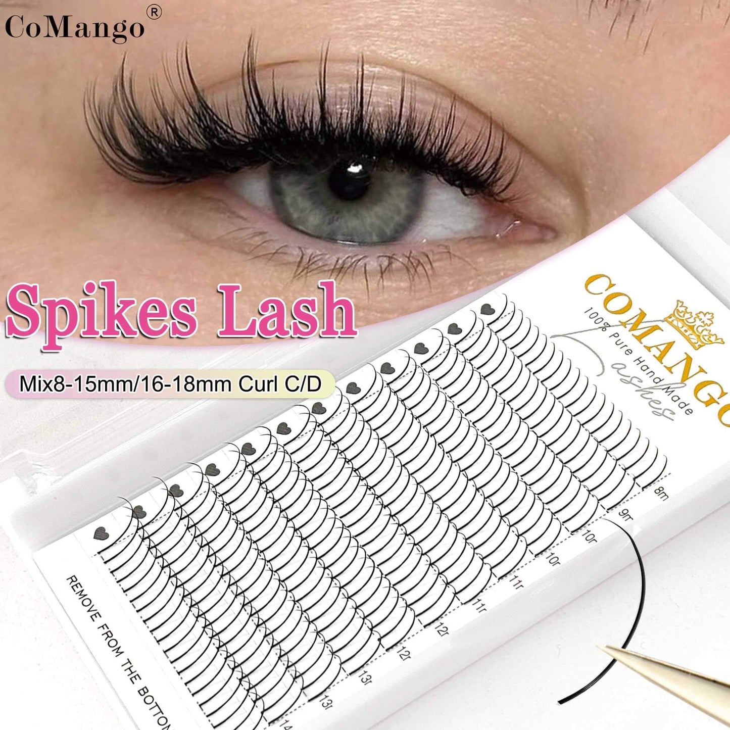 Extensiones de Pestañas Spikes Anime y Pestañas con Efecto Húmedo