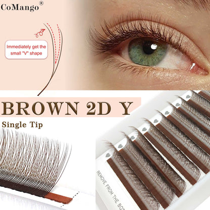 Single Tip 1D YY Shape Lashes Extensions 0.07