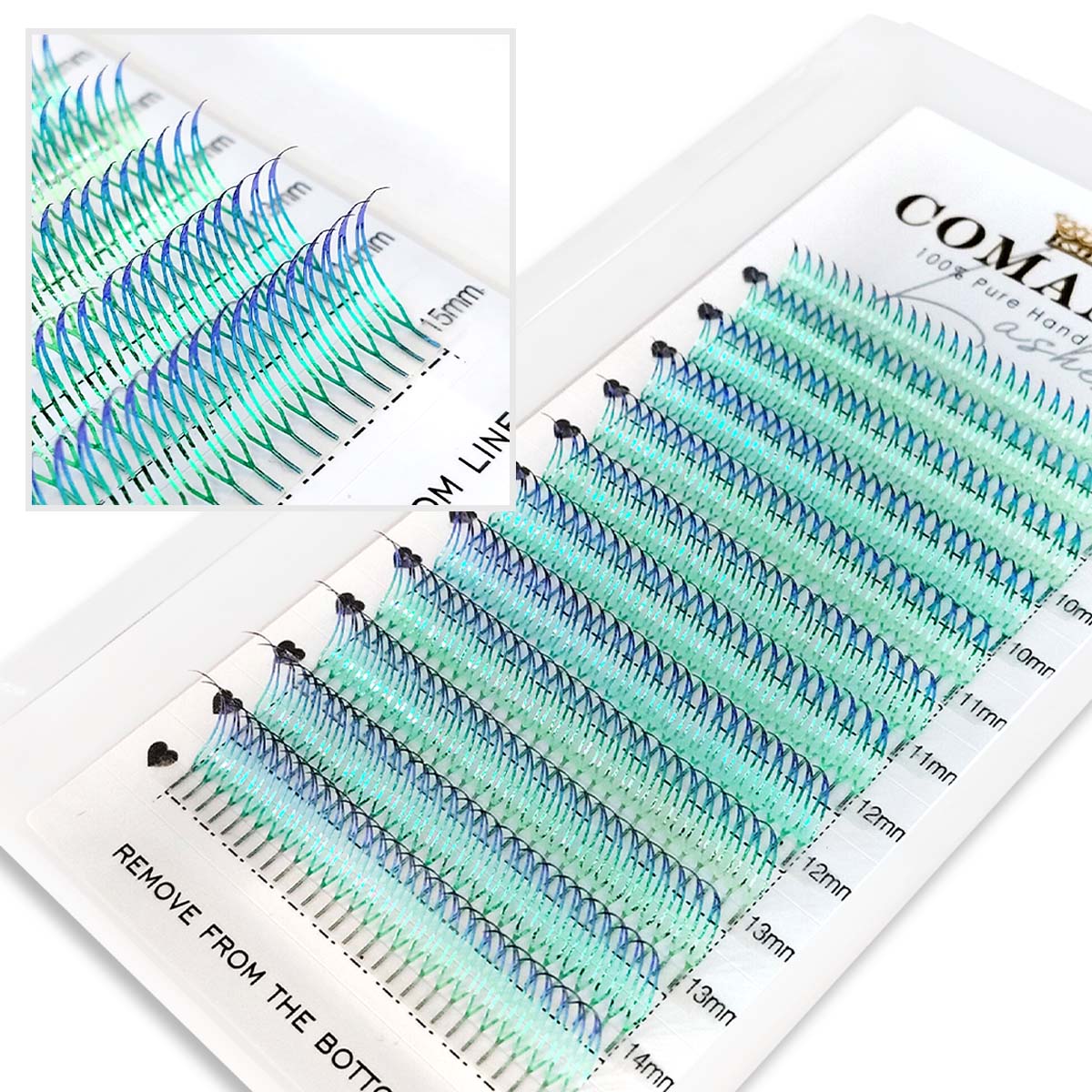 Colored Glitter Spire Anime Lash Extensions