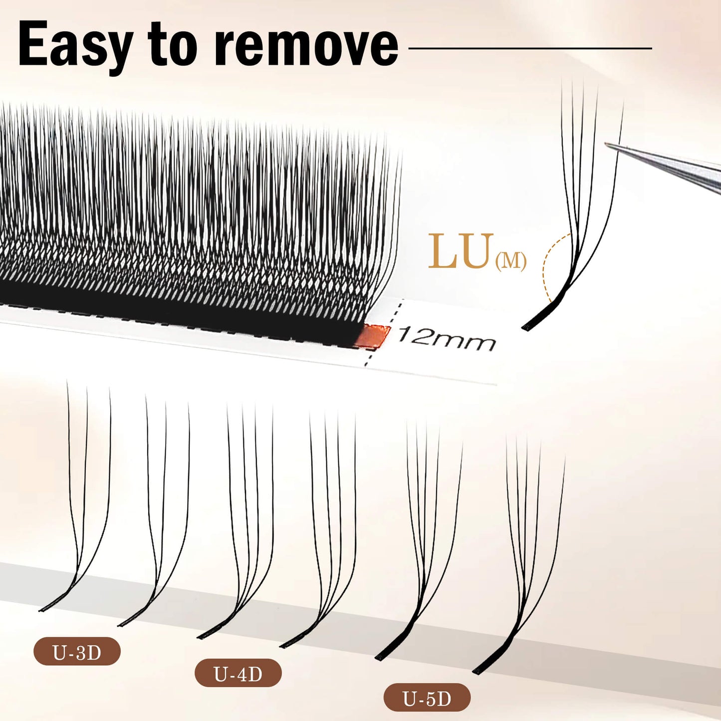 3D U-Shape Narrow Lash Extensions 0.07