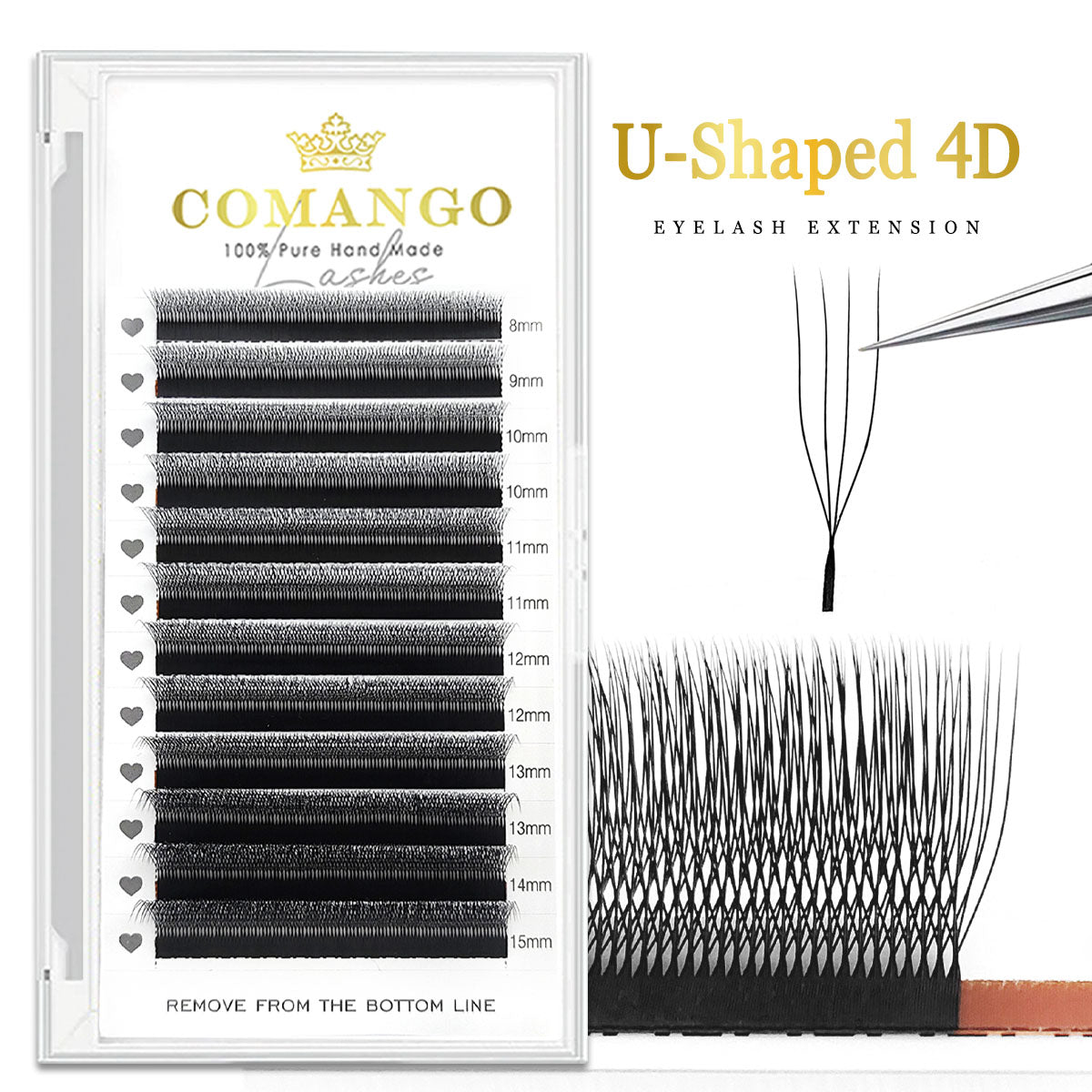 4D U-Shape Narrow Lash Extensins 0.07