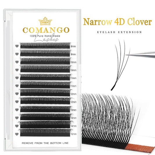 Narrow 4D Clover Lash Extensions 0.07