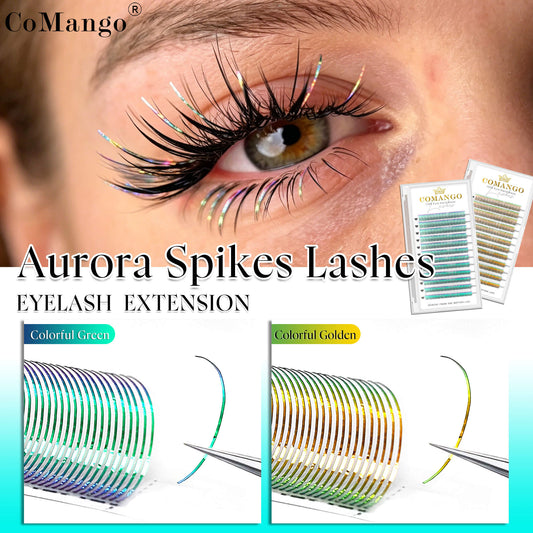 Aurora Spikes Glitter Anime Lash Extensions