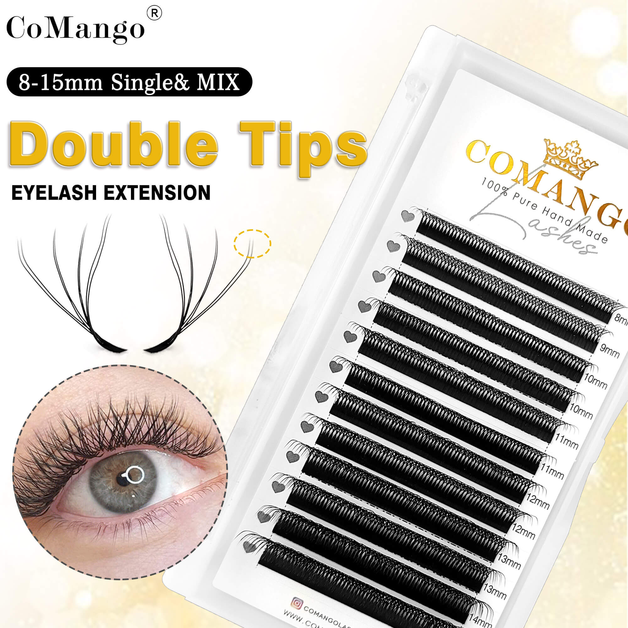 8D-W Shape Lash Double 4D-W Lashes Extensions – CoMango