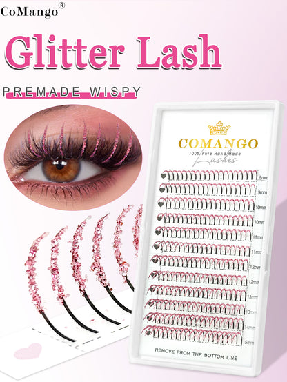 Color Glitter Spikes Lash Extension For Halloween Christmas Cosplay Party