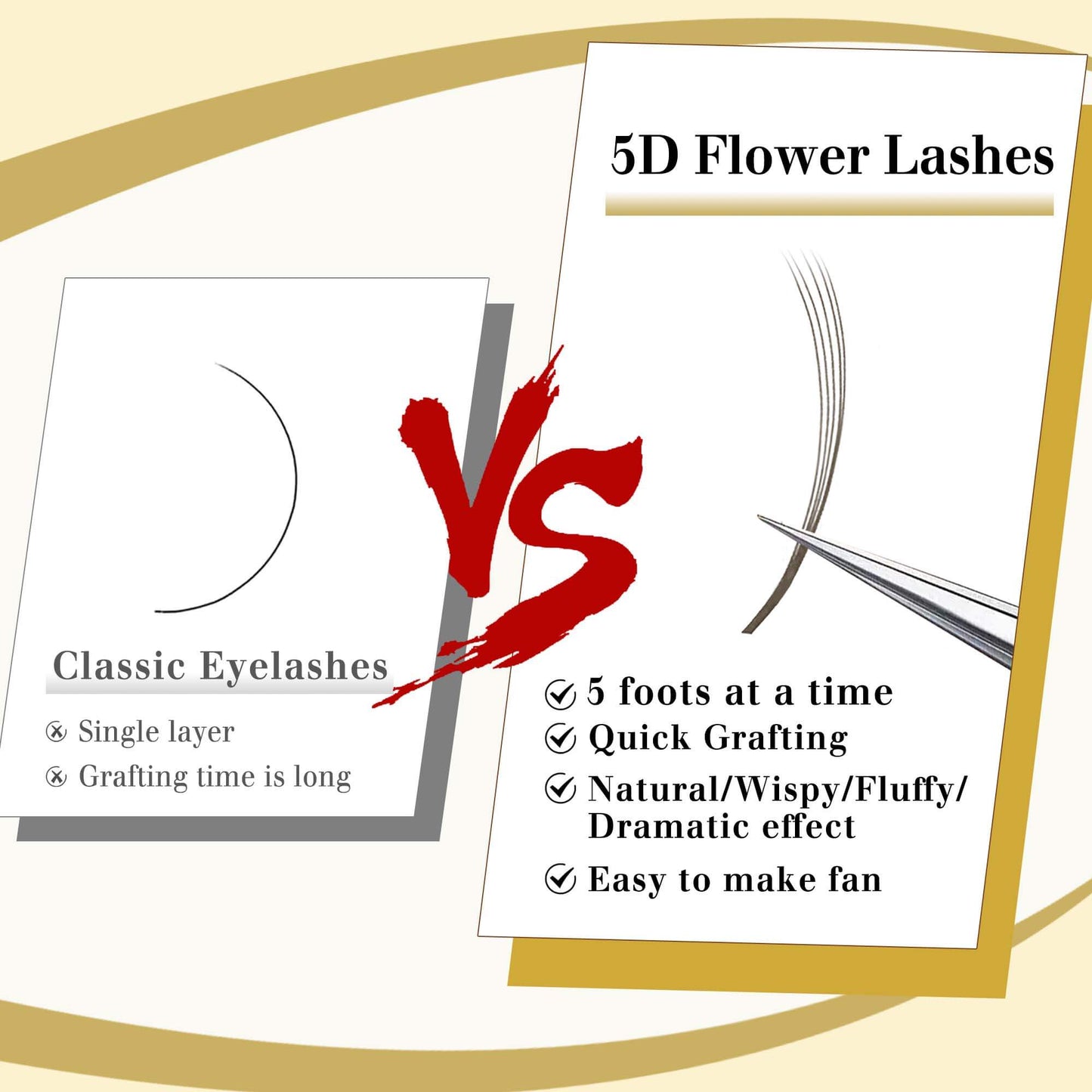 Brown 5D Flower Fairy Spikes Lash Extensions