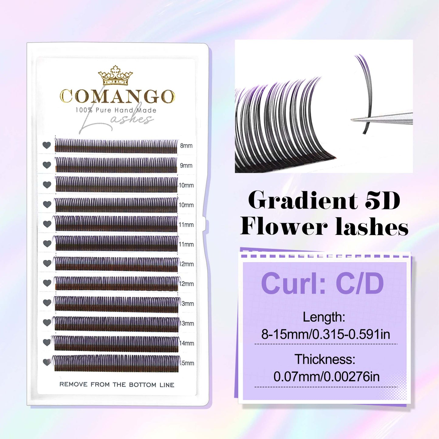 Ombre Colored 5D Flower Fairy Spike Lash Extensions
