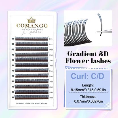 Ombre Colored 5D Flower Fairy Spike Lash Extensions