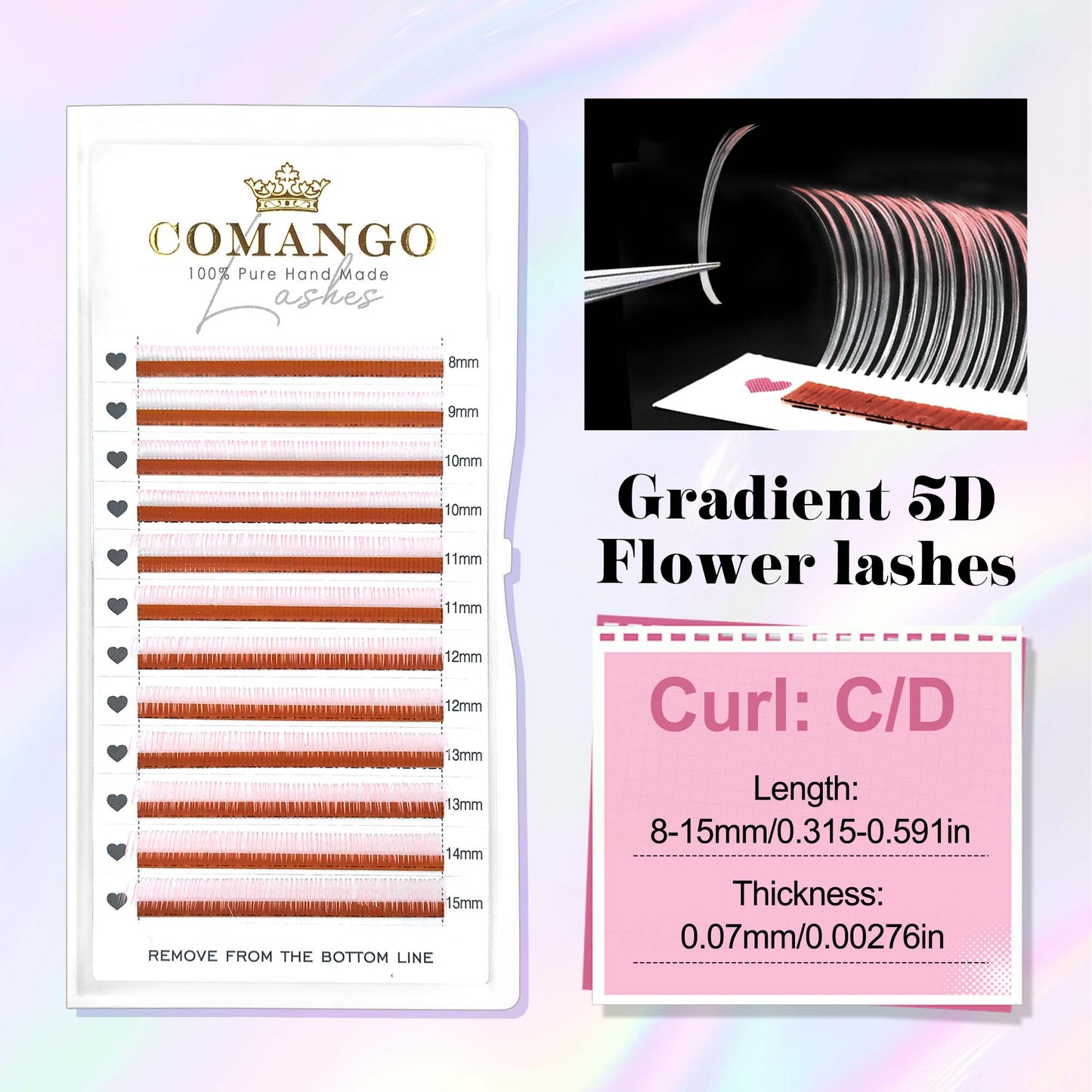 Ombre Colored 5D Flower Fairy Spike Lash Extensions